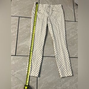 Gap Womens Chino Pants Curvy Skinny White Black Size 2 Reg Diamond Aztec